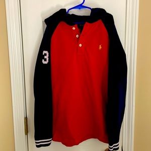 Ralph Lauren POLO long sleeve hoodie. Boys size L.